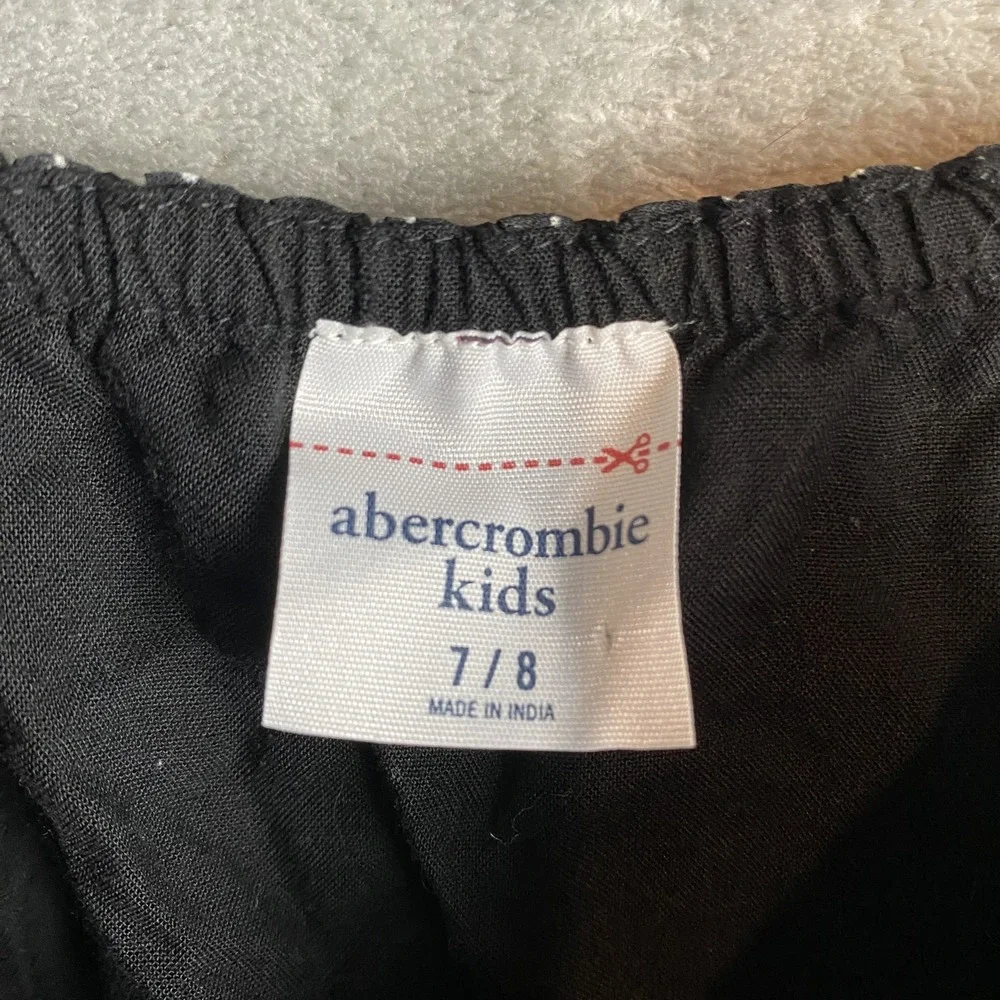 Abercrombie Kids 7/8 Black Polka Dot Sleeveless Camisole